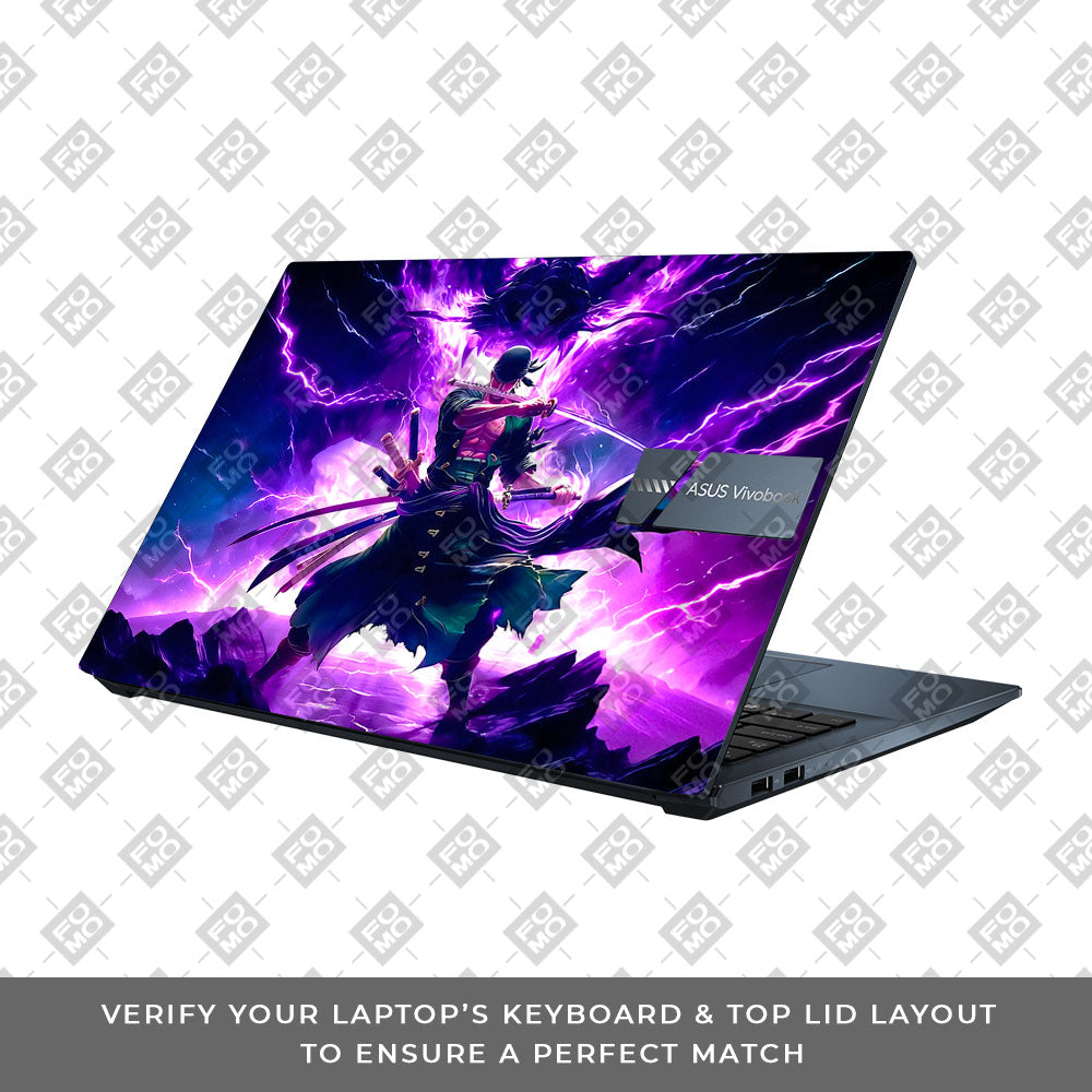 Roronoa Zoro Hell Mode Asus Vivobook Pro 15 M6500QC & M6500QH Laptop Skin