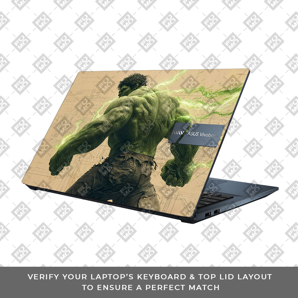 Hulk Unleashed Asus Vivobook Pro 15 M6500QC & M6500QH Laptop Skin