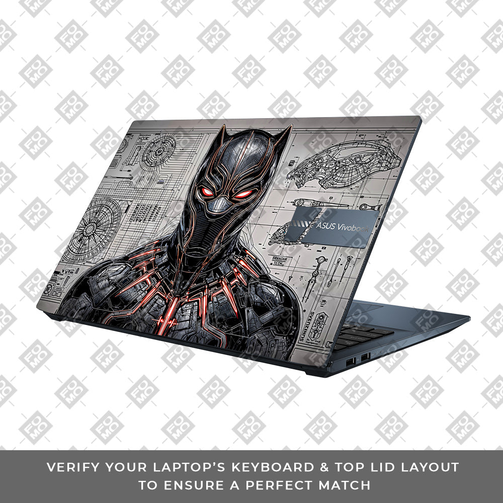 Black Panther Vibranium Tech Asus Vivobook Pro 15 M6500QC & M6500QH Laptop Skin
