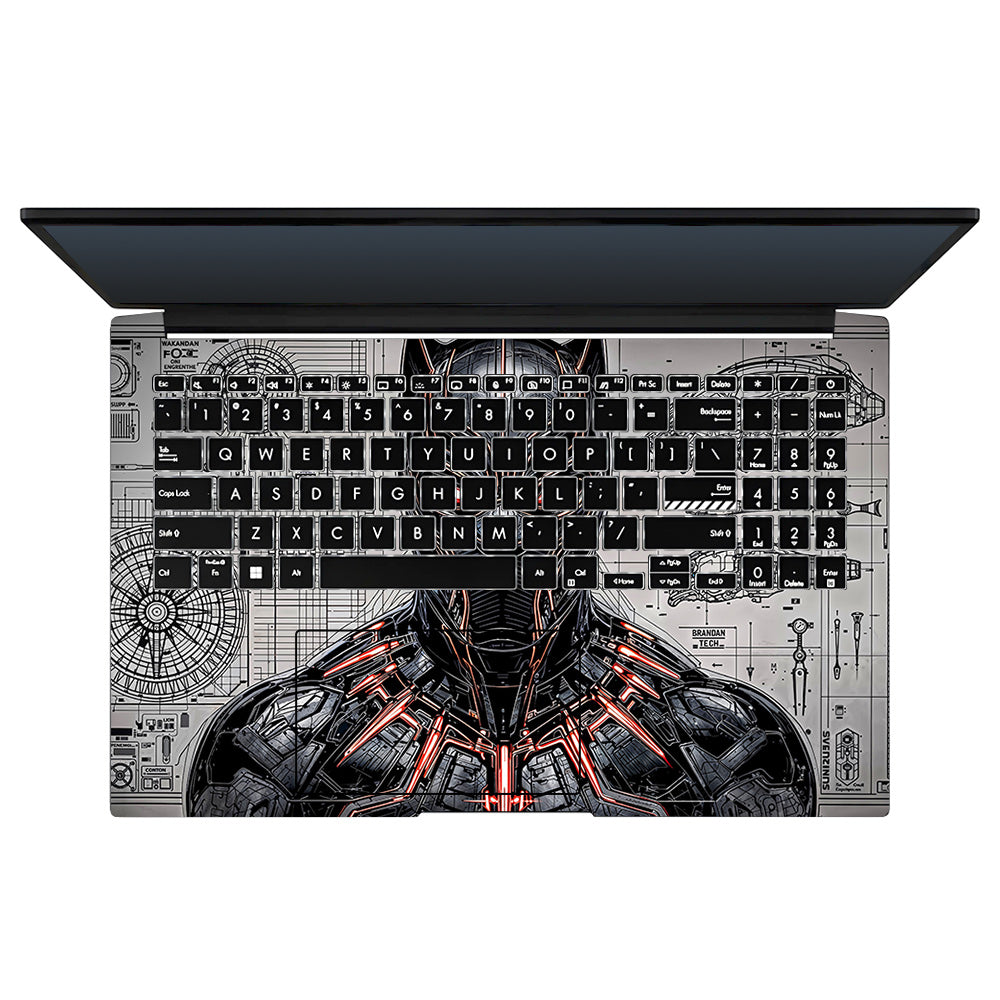 Black Panther Vibranium Tech Asus Vivobook Pro 15 M6500QC & M6500QH 3D Laptop Skin