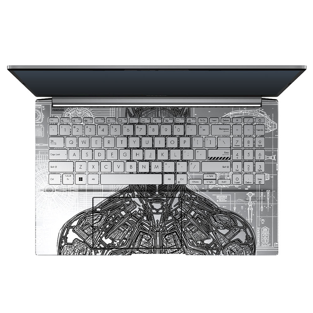 Transparent Black Panther Techshell Asus Vivobook Pro 15 M6500QC & M6500QH Laptop Skin