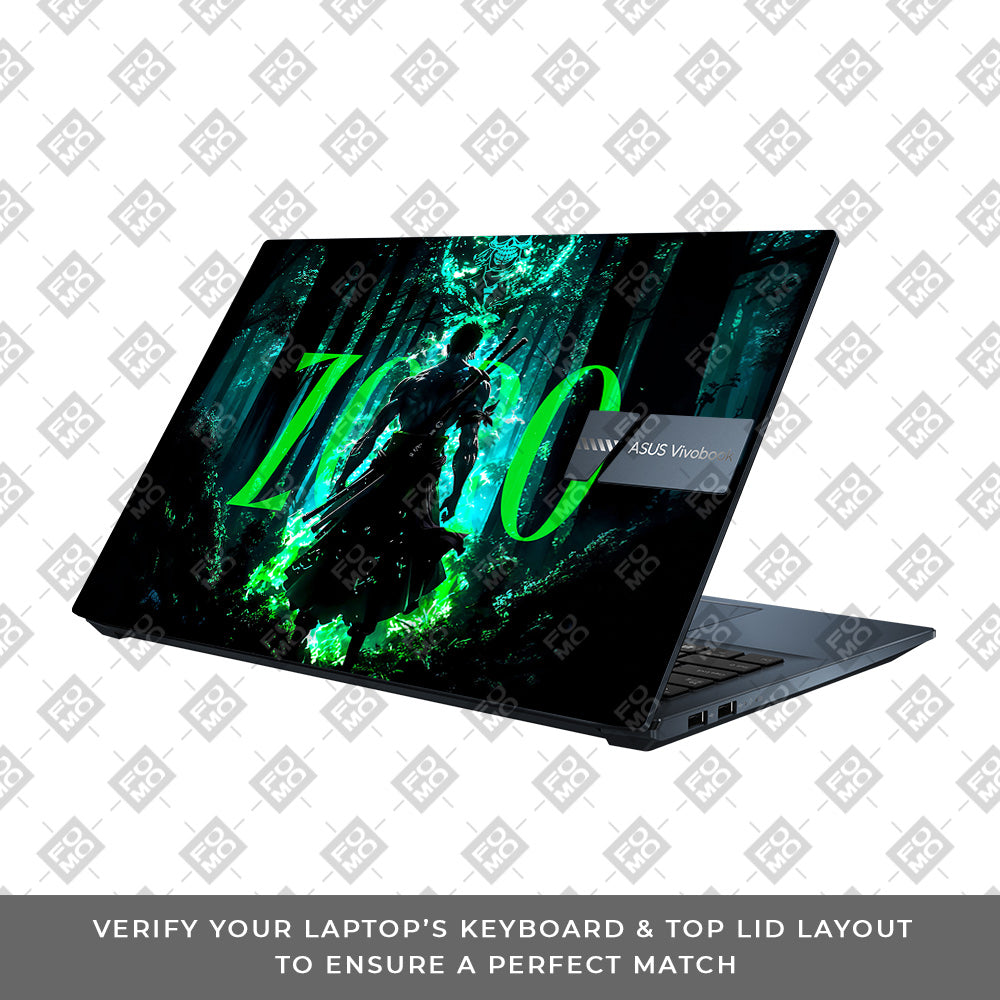 Zoro Green Aura Asus Vivobook Pro 15 M6500QC & M6500QH Laptop Skin