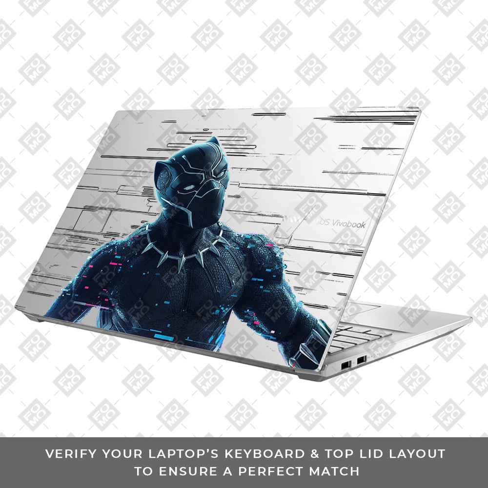 Transparent Glitchborne Panther Asus Vivobook Pro 15 M6500QC & M6500QH Laptop Skin
