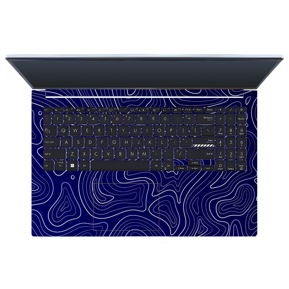 Deep Blue Contour Depths Asus Vivobook 15 X1502VA Laptop Skin