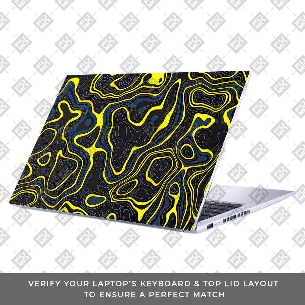Neon Lava Contours Asus Vivobook 15 X1502VA Laptop Skin