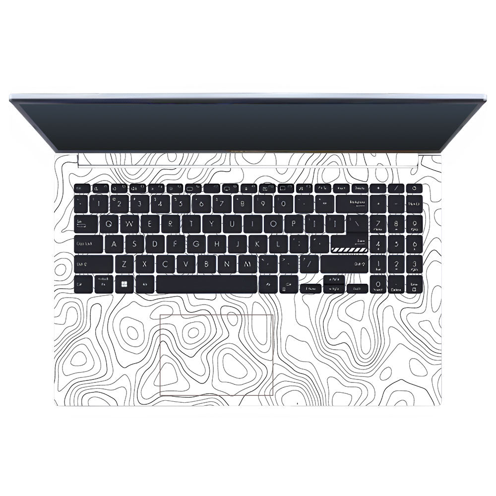 White Contour Design Asus Vivobook 15 X1502VA Laptop Skin