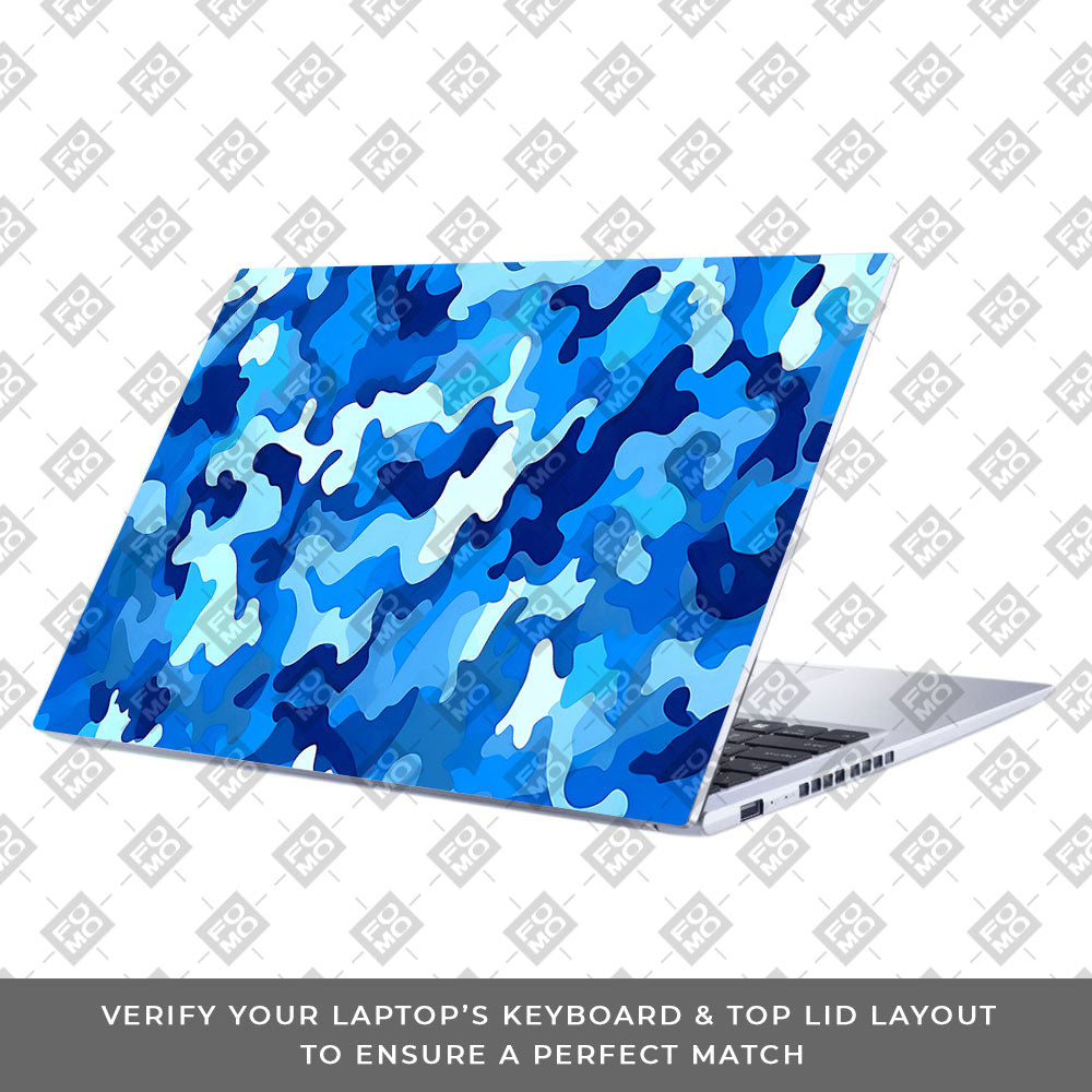 Arctic Blue Camo Pattern Asus Vivobook 15 X1502VA Laptop Skin
