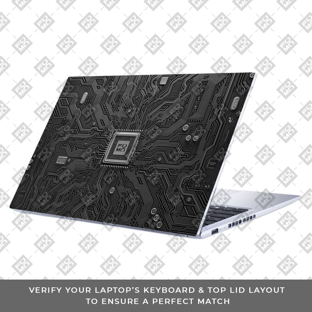 FOMO Circuit Dark Mode Asus Vivobook 15 X1502VA Laptop Skin