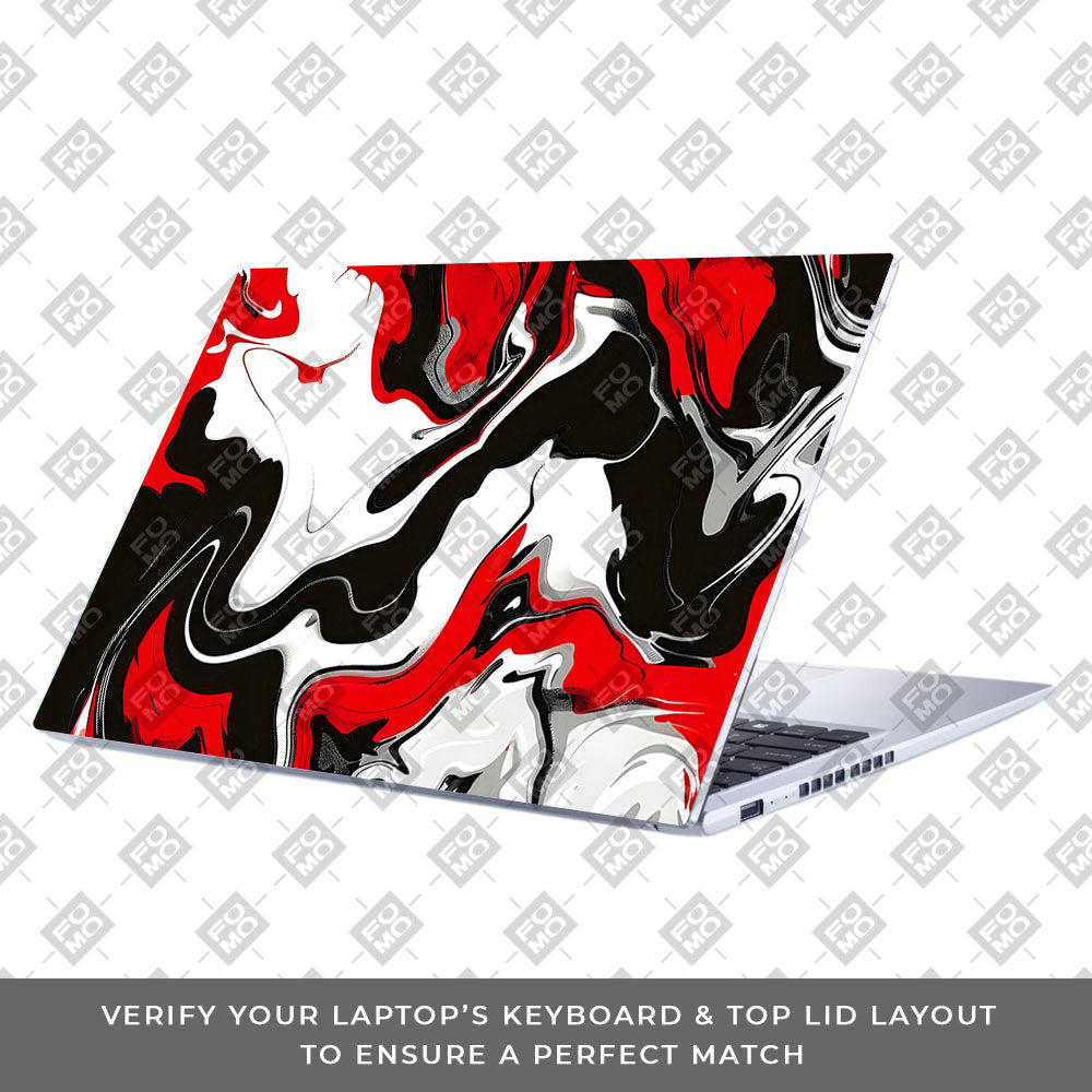 Red and White Marble Asus Vivobook 15 X1502VA Laptop Skin