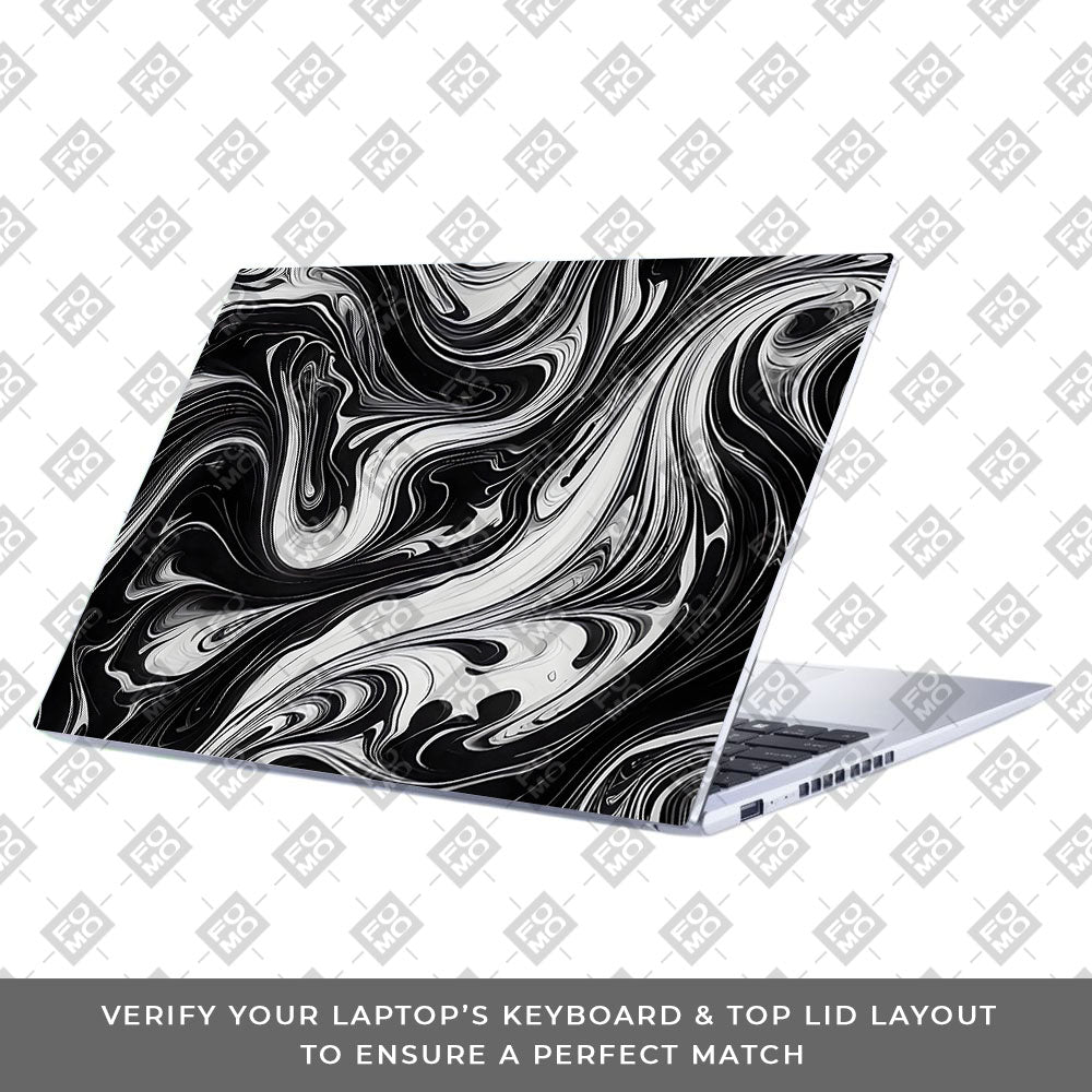 Black and White Marble Asus Vivobook 15 X1502VA Laptop Skin