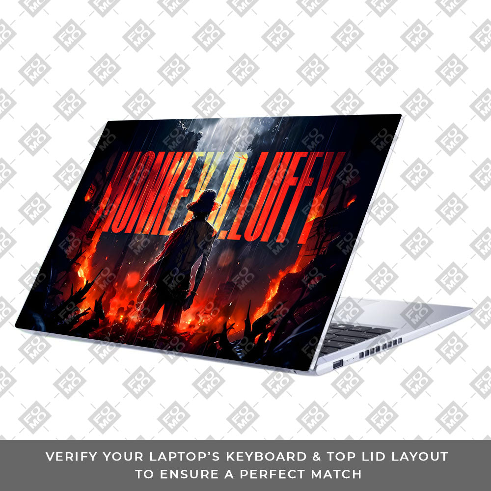Monkey D. Luffy Blazing Red Asus Vivobook 15 X1502VA Laptop Skin