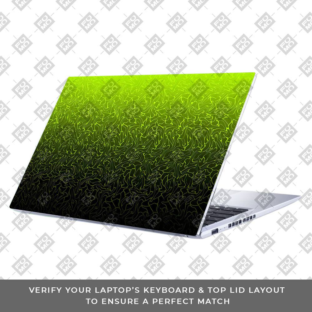 Lime Yellow to Black Gradient Asus Vivobook 15 X1502VA Laptop Skin