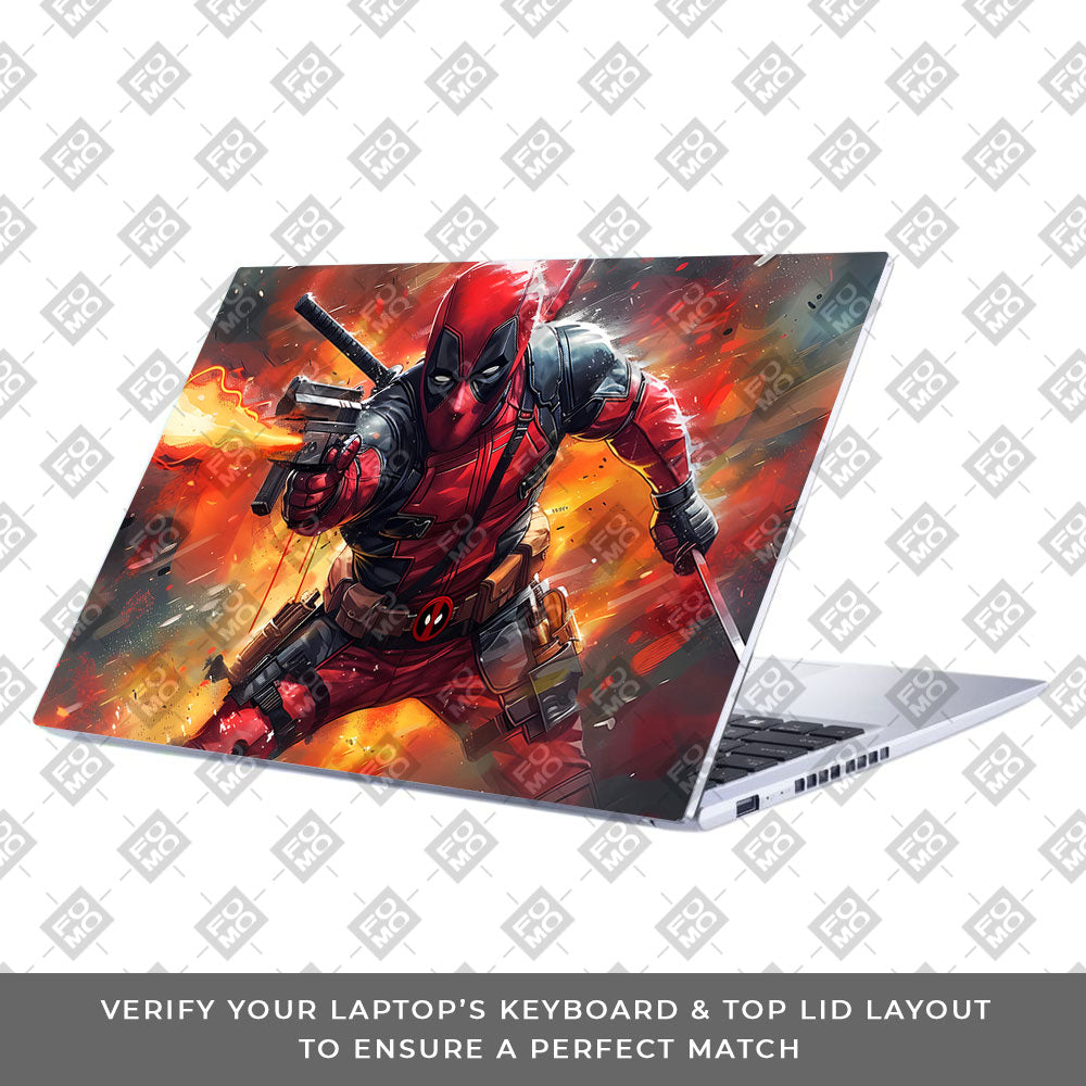 Deadpool in Action Asus Vivobook 15 X1502VA Laptop Skin