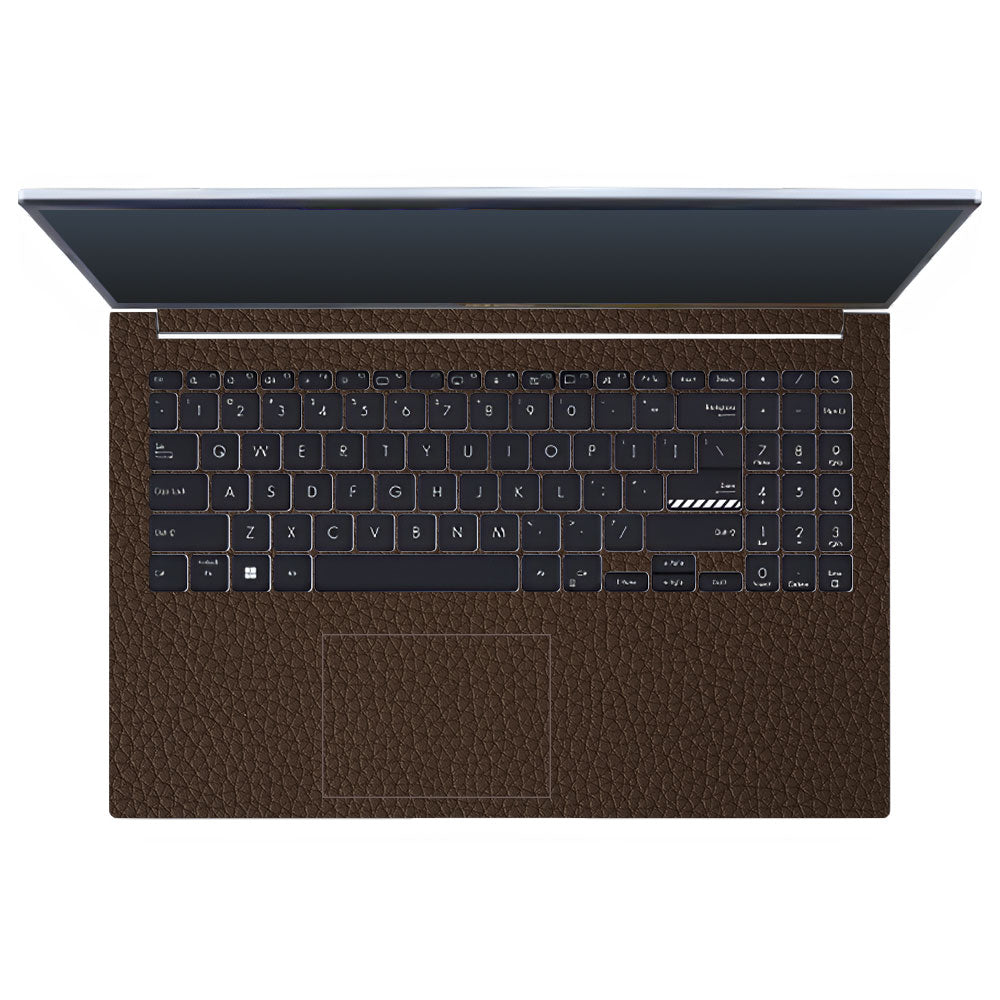 Textured Brown Leather Asus Vivobook 15 X1502VA Laptop Skin