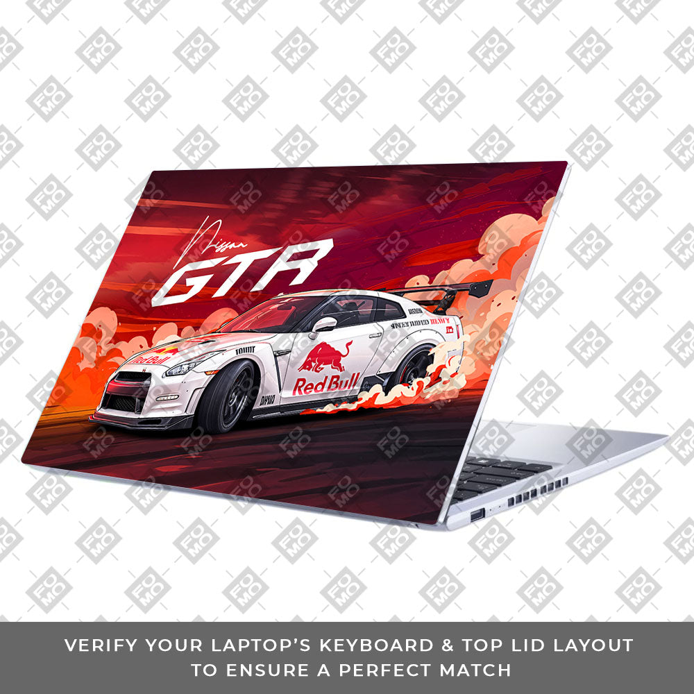 Nissan GTR Red Bull Drift Fury Asus Vivobook 15 X1502VA Laptop Skin