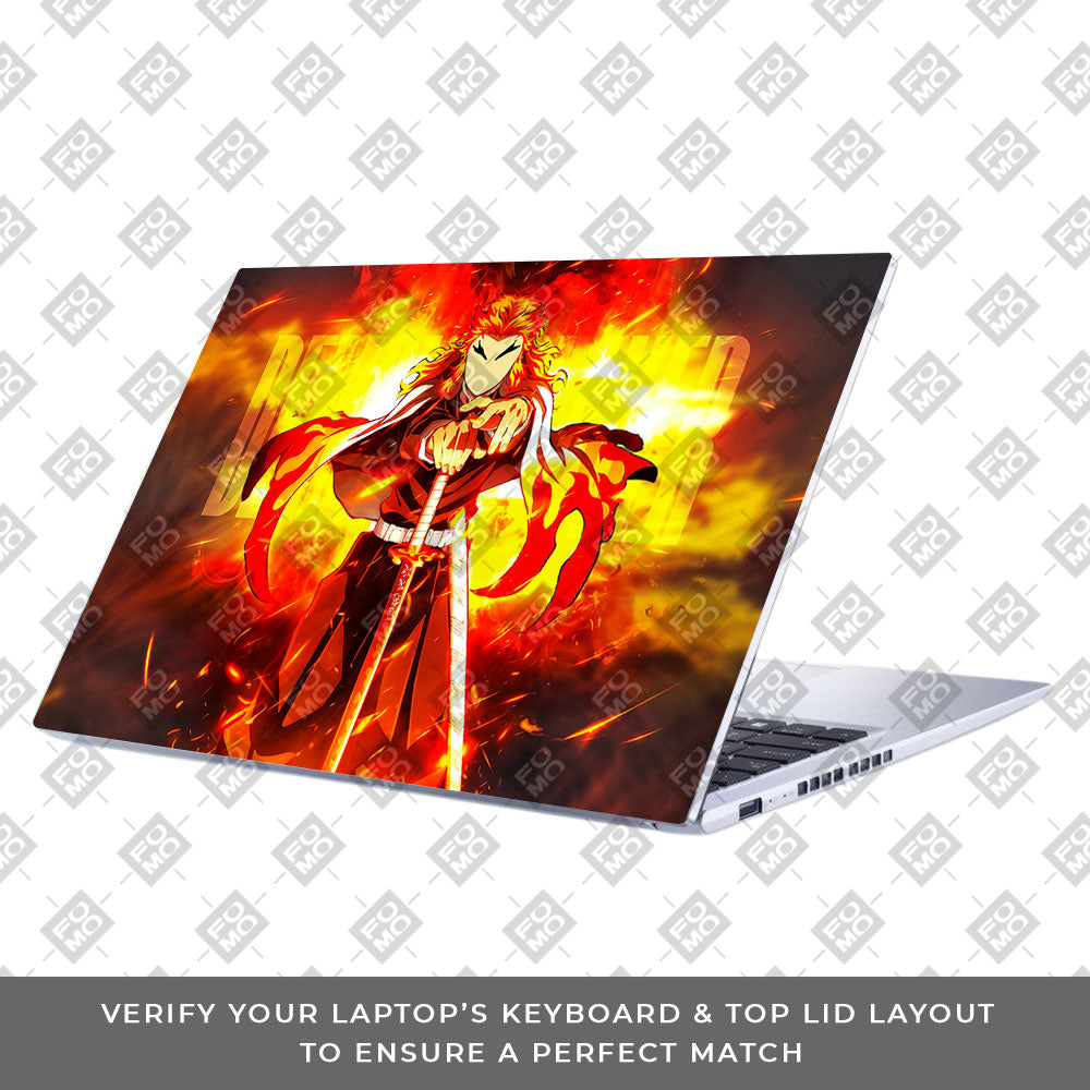 Flame Hashira Rengoku Asus Vivobook 15 X1502VA Laptop Skin