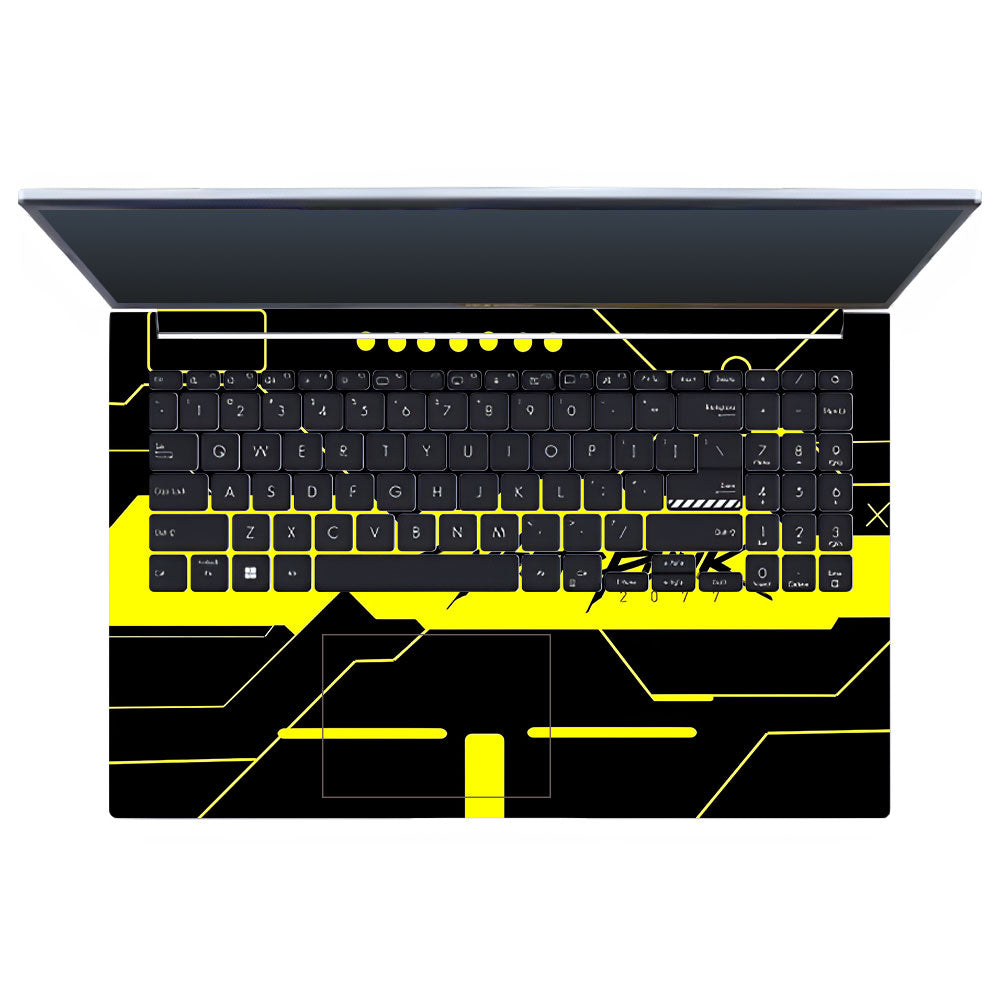 Cyberpunk Yellowline Grid Asus Vivobook 15 X1502VA Laptop Skin