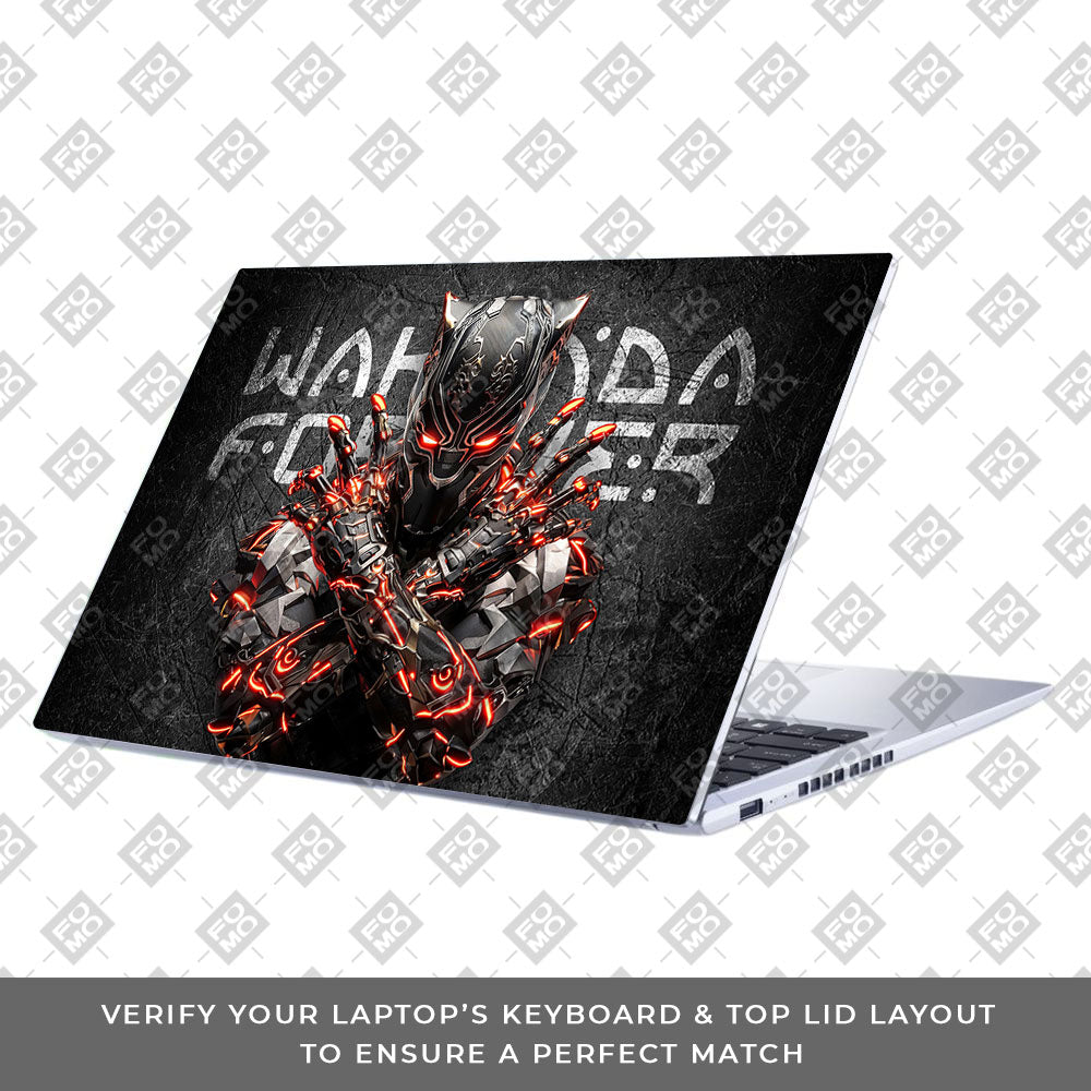 Black Panther Glowing Fury Asus Vivobook 15 X1502VA Laptop Skin