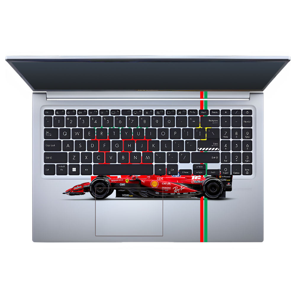 Transparent Ferrari Flame Asus VivoBook 15 X1502VA Laptop Skin