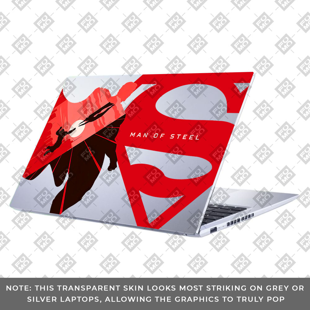 Transparent Man of Steel Asus VivoBook 15 X1502VA Laptop Skin