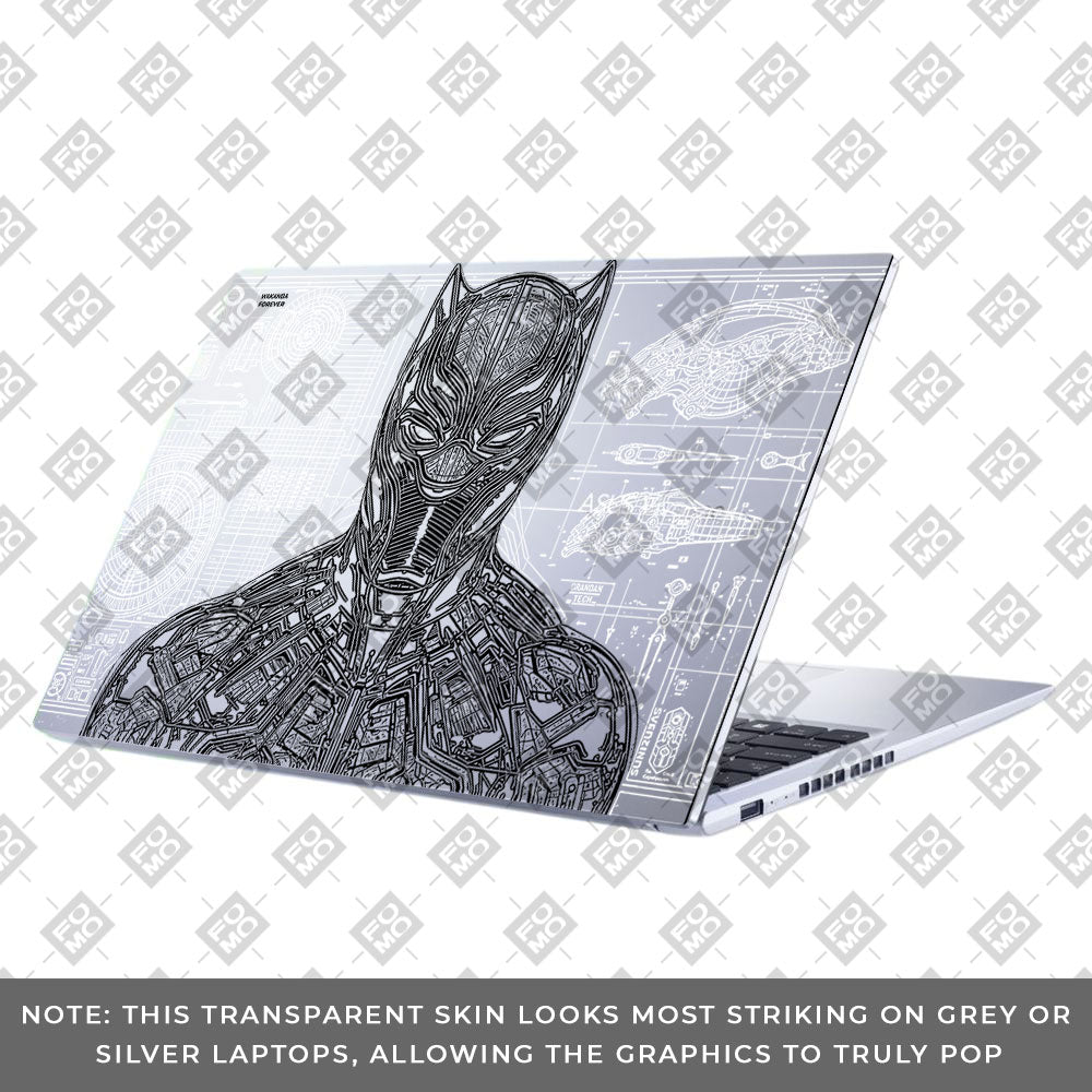 Transparent Black Panther Techshell Asus VivoBook 15 X1502VA Laptop Skin