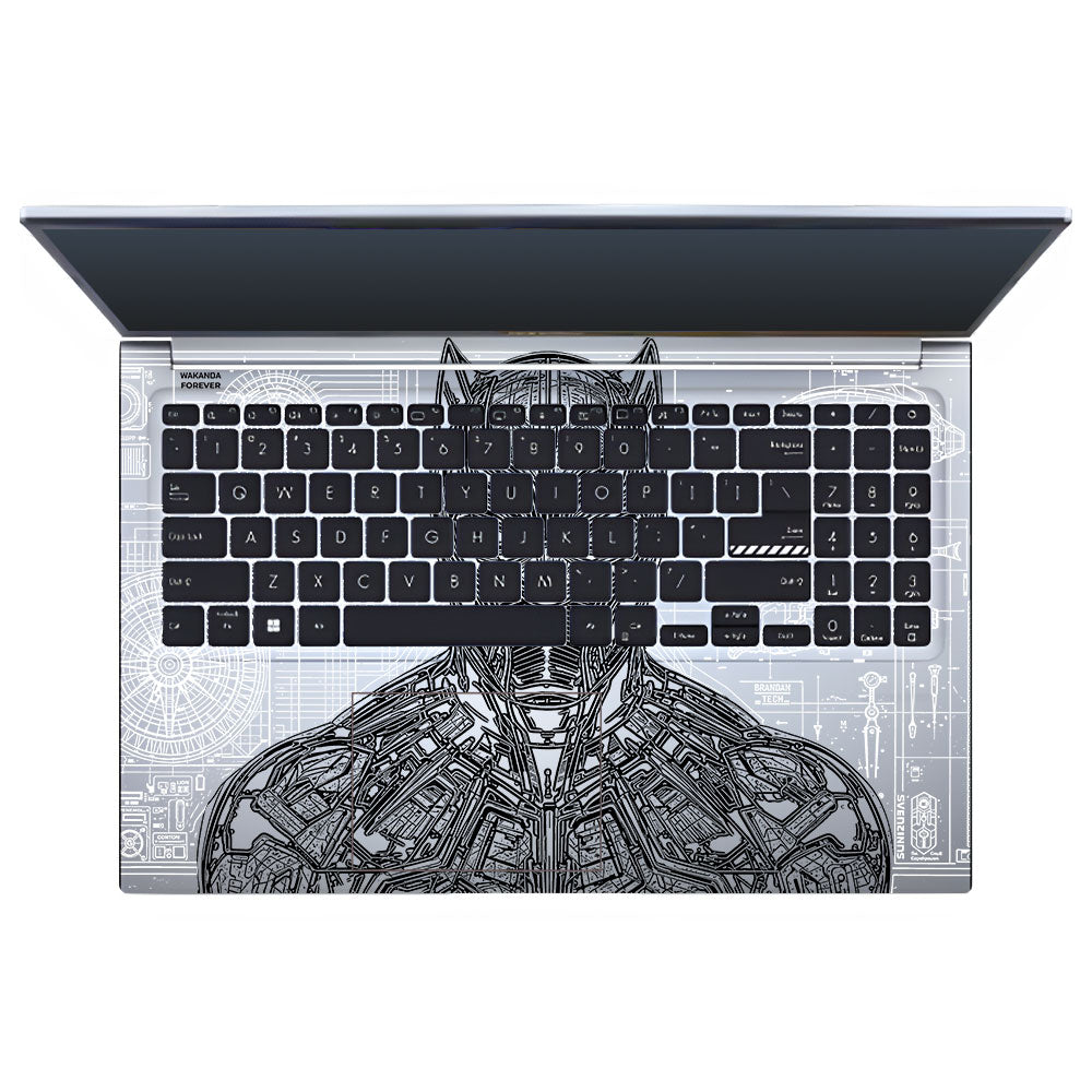 Transparent Black Panther Techshell Asus VivoBook 15 X1502VA Laptop Skin