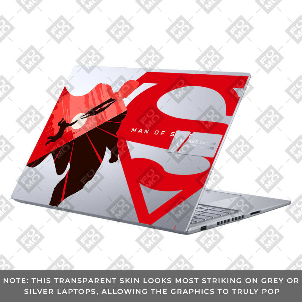 Transparent Man of Steel Asus VivoBook 16X K3605 Laptop Skin