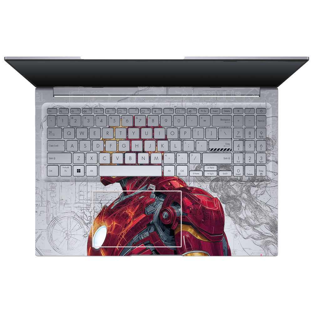 Transparent Futuristic Armored Hero Asus VivoBook 16X K3605 Laptop Skin