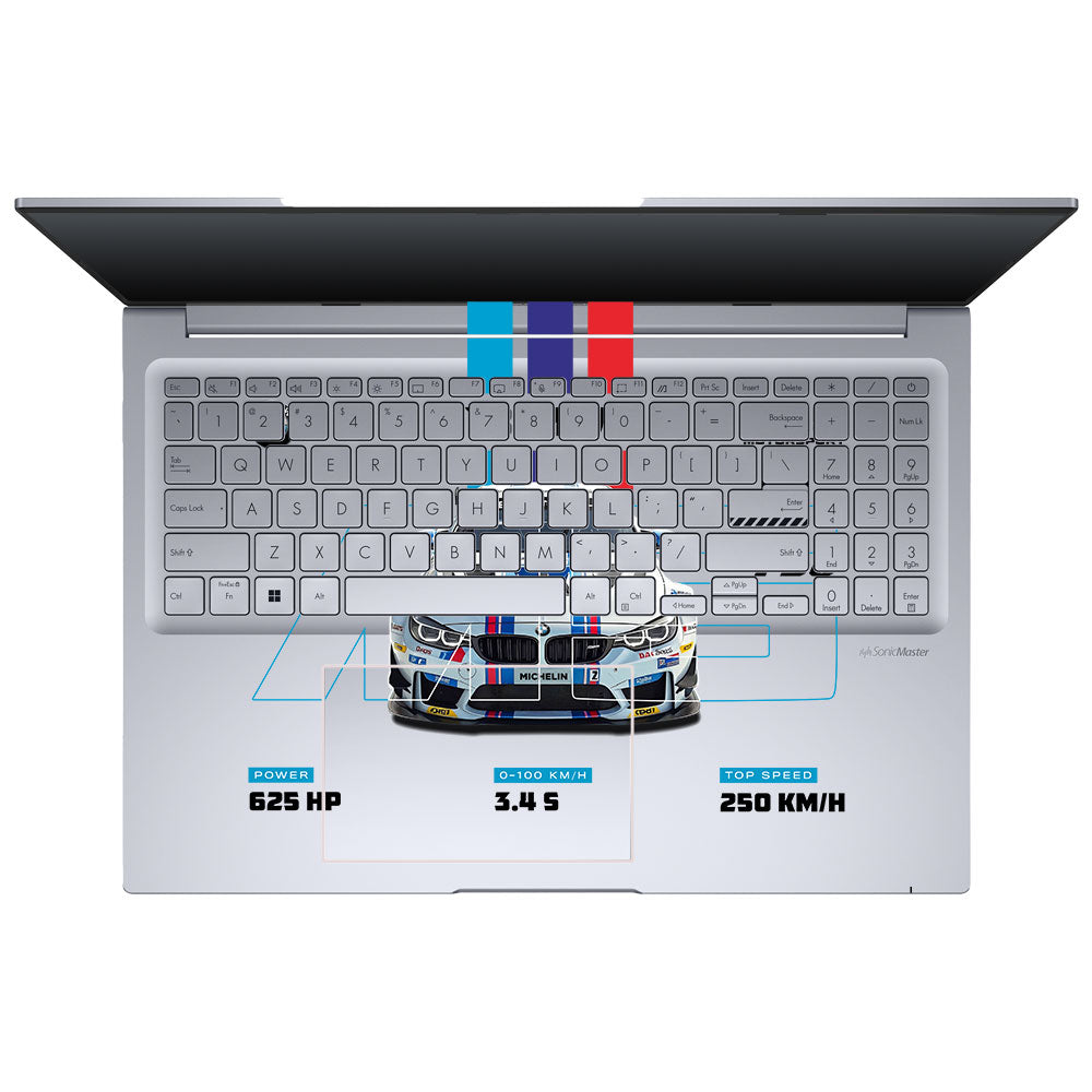 Transparent BMW M5 Asus VivoBook 16X K3605 Laptop Skin