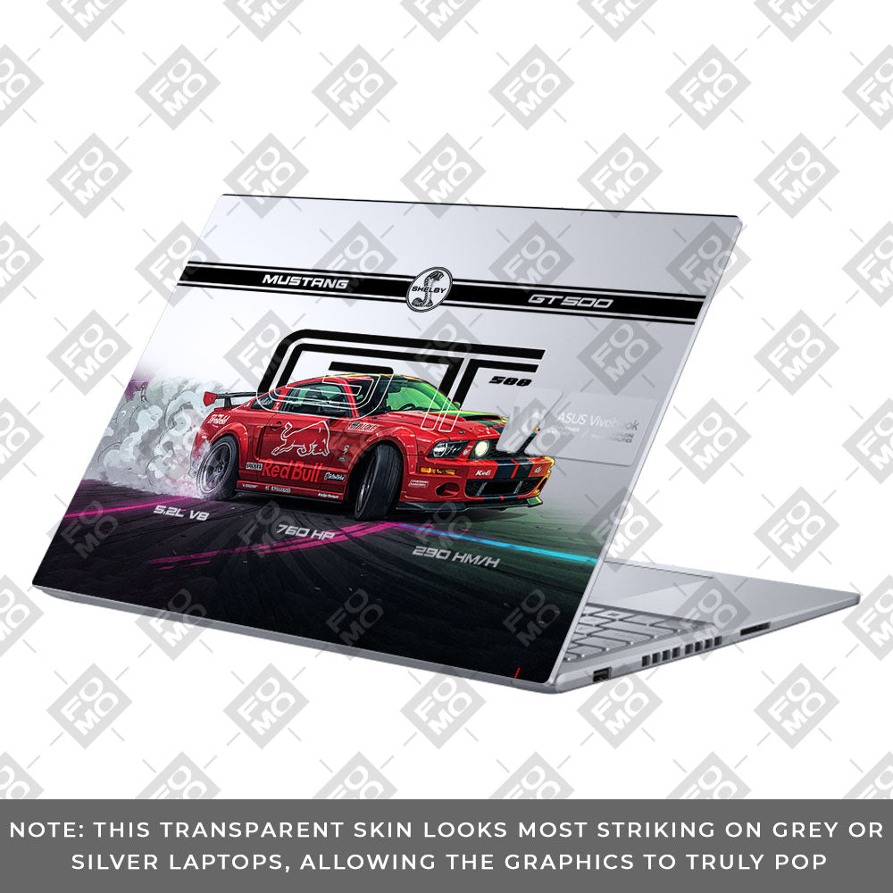 Transparent Shelby GT500 Red Bull Venom Asus VivoBook 16X K3605 Laptop Skin