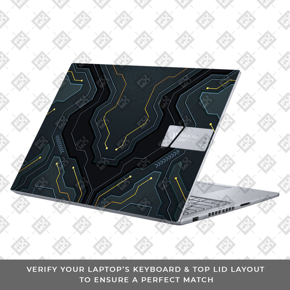 Futuristic Techno Asus VivoBook 16X K3605 Laptop Skin