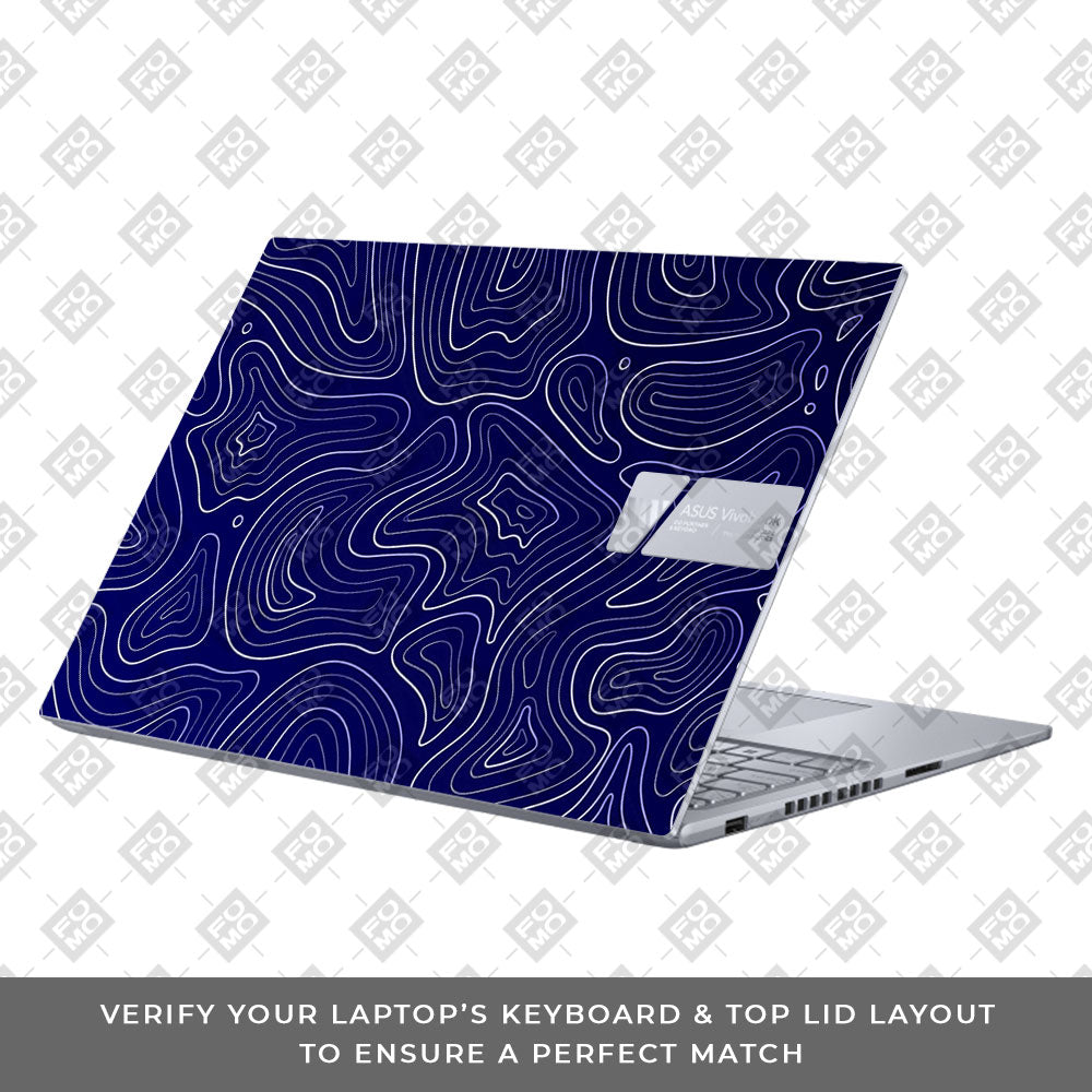 Deep Blue Contour Depths Asus VivoBook 16X K3605 Laptop Skin