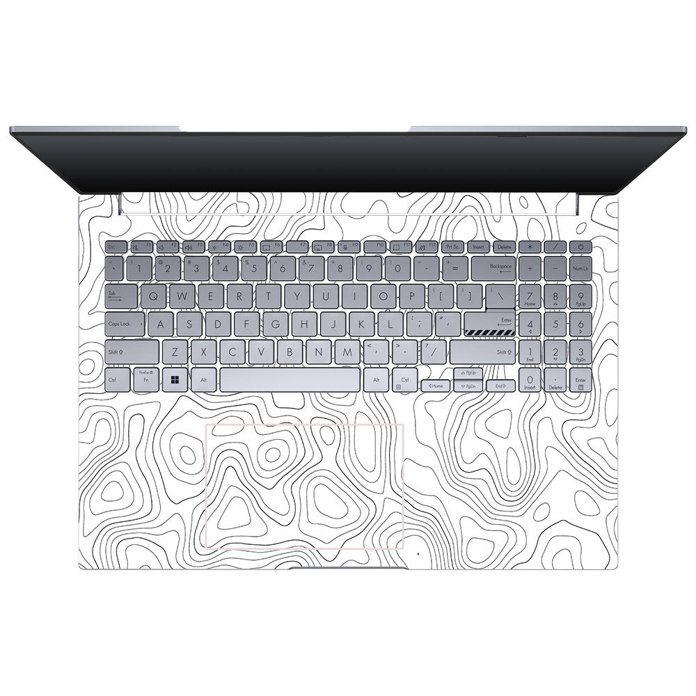 White Contour Design Asus VivoBook 16X K3605 Laptop Skin
