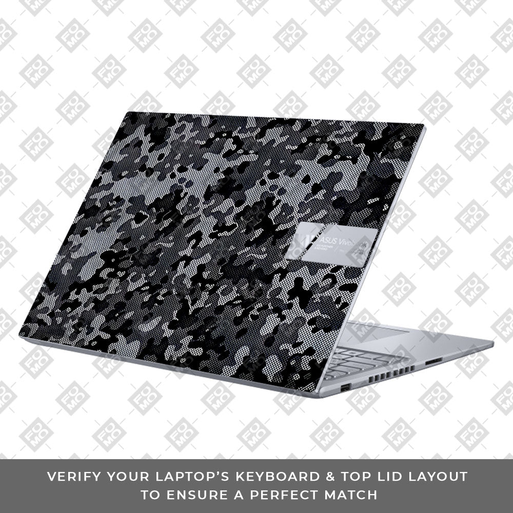 Stealth Grey Camo Asus VivoBook 16X K3605 Laptop Skin