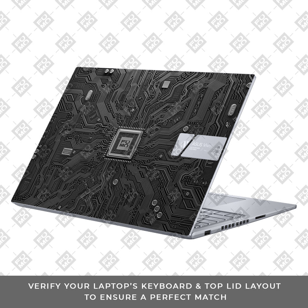 FOMO Circuit Dark Mode Asus VivoBook 16X K3605 Laptop Skin