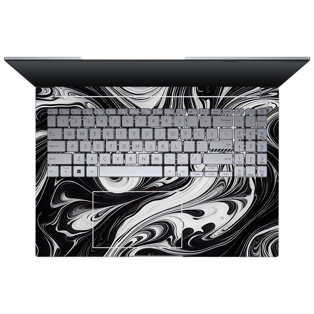 Black and White Marble Asus VivoBook 16X K3605 Laptop Skin