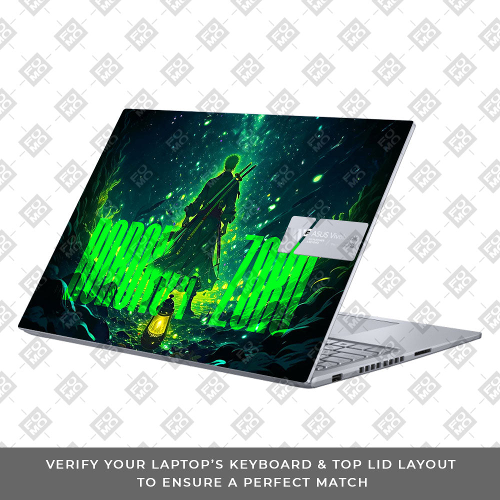 Roronoa Zoro Green Fury Asus VivoBook 16X K3605 Laptop Skin