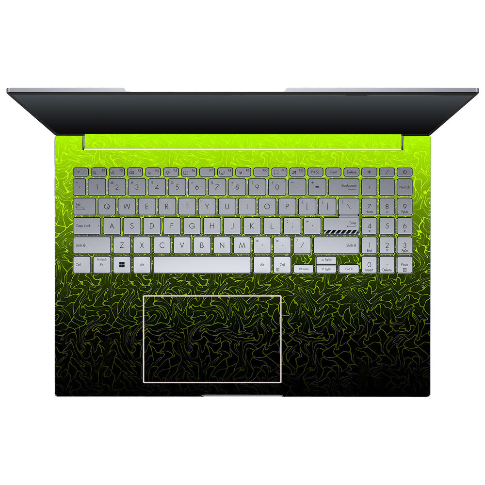 Lime Yellow to Black Gradient Asus VivoBook 16X K3605 Laptop Skin