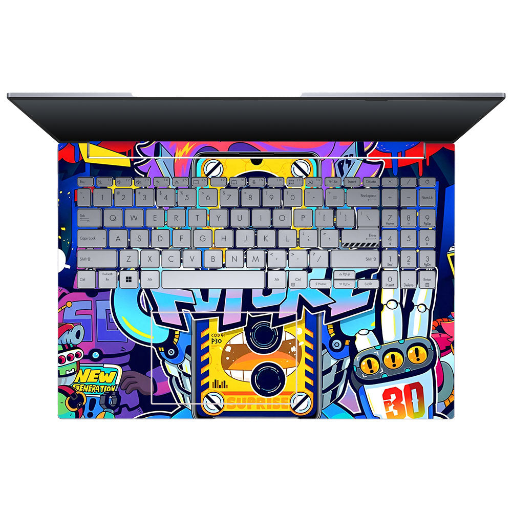 Futuristic Cyberpunk Vision Asus VivoBook 16X K3605 Laptop Skin