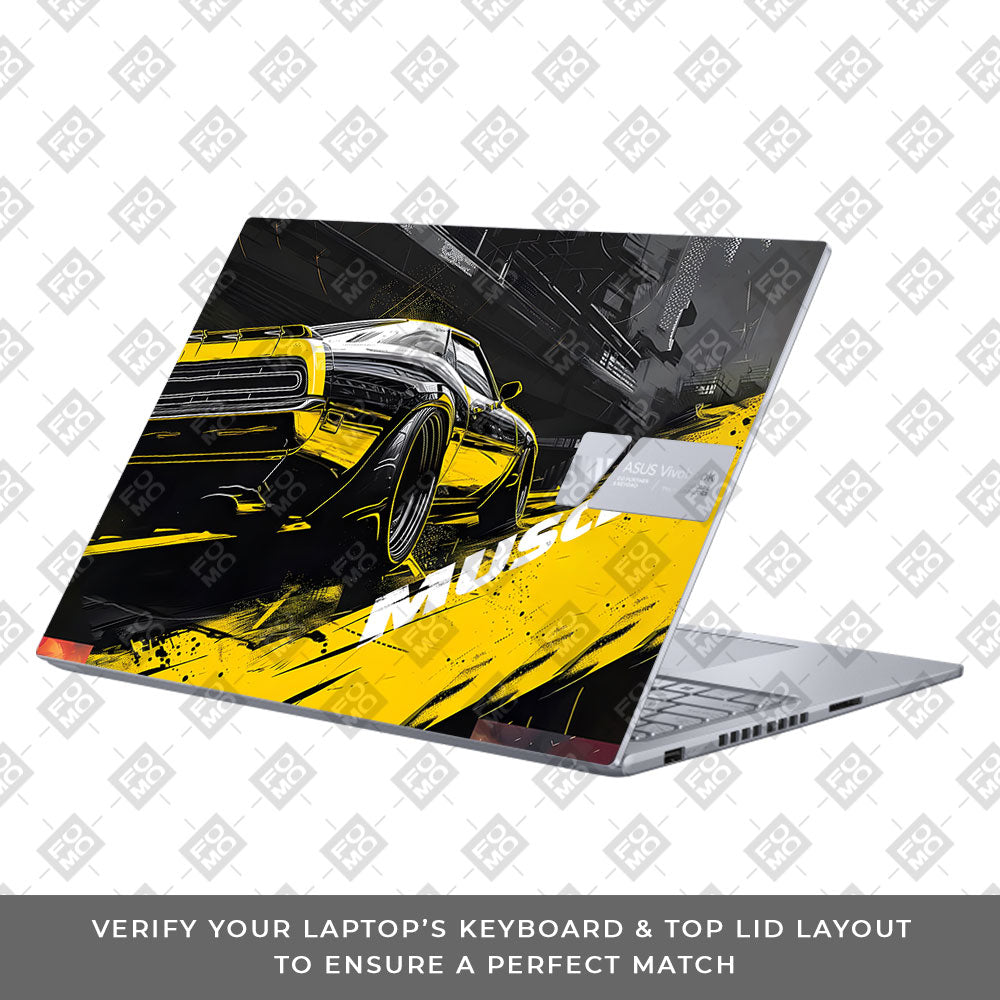 Black Muscle Asus VivoBook 16X K3605 Laptop Skin