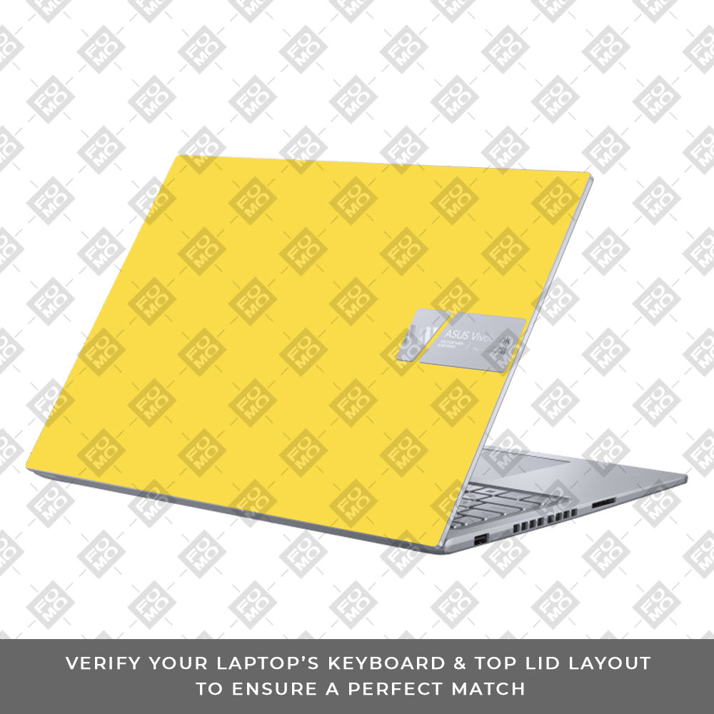Textured Yellow Asus VivoBook 16X K3605 Laptop Skin