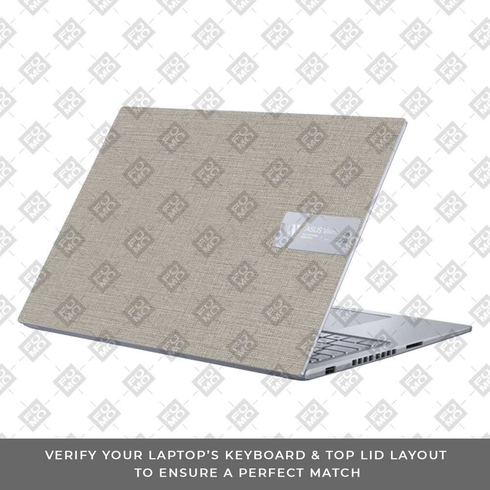 Textured Fabric Grey Asus VivoBook 16X K3605 Laptop Skin
