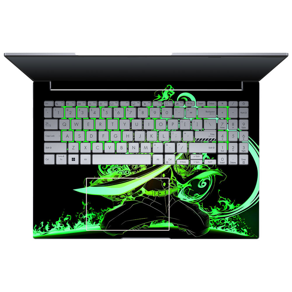 Tanjiro Green Flame Dance Asus VivoBook 16X K3605 Laptop Skin