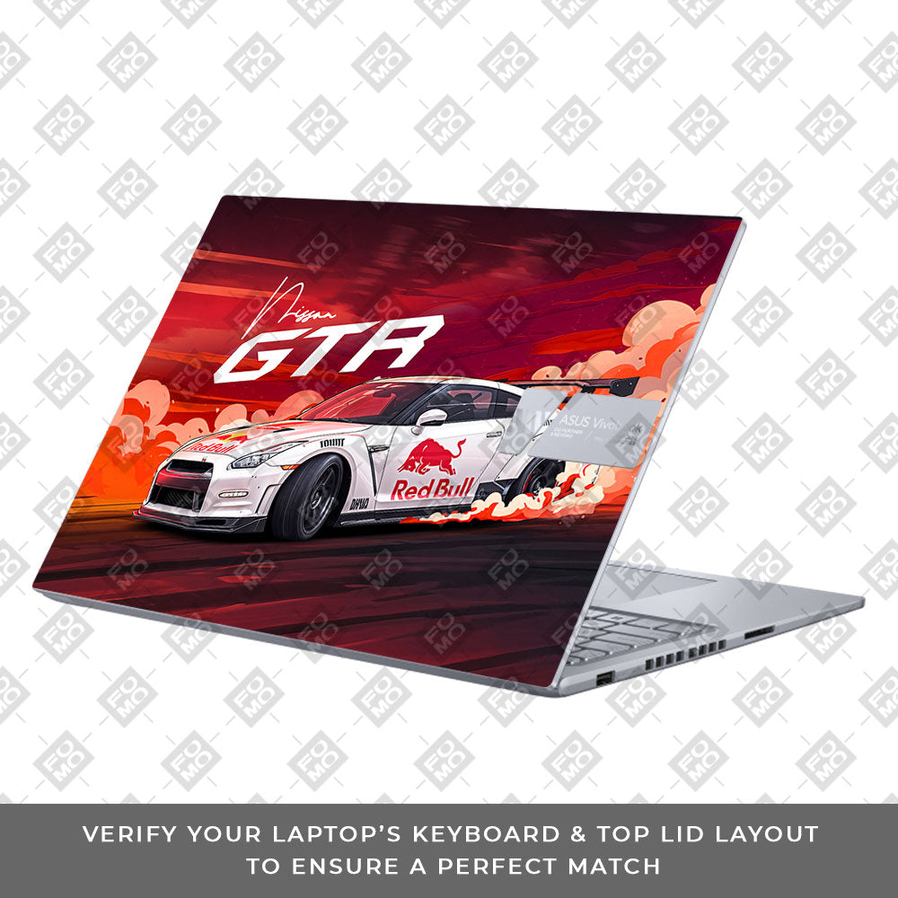 Nissan GTR Red Bull Drift Fury Asus VivoBook 16X K3605 3D Laptop Skin