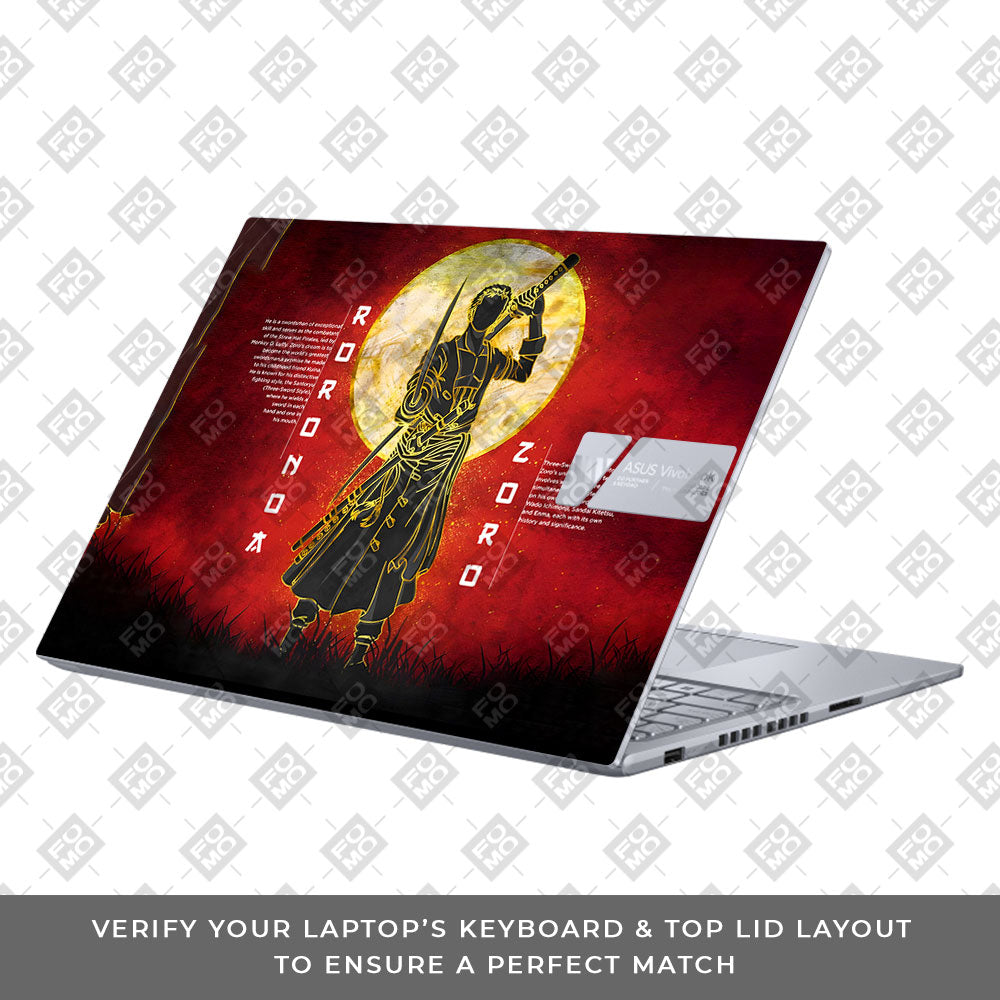 Zoro Under Golden Moon Asus VivoBook 16X K3605 Laptop Skin