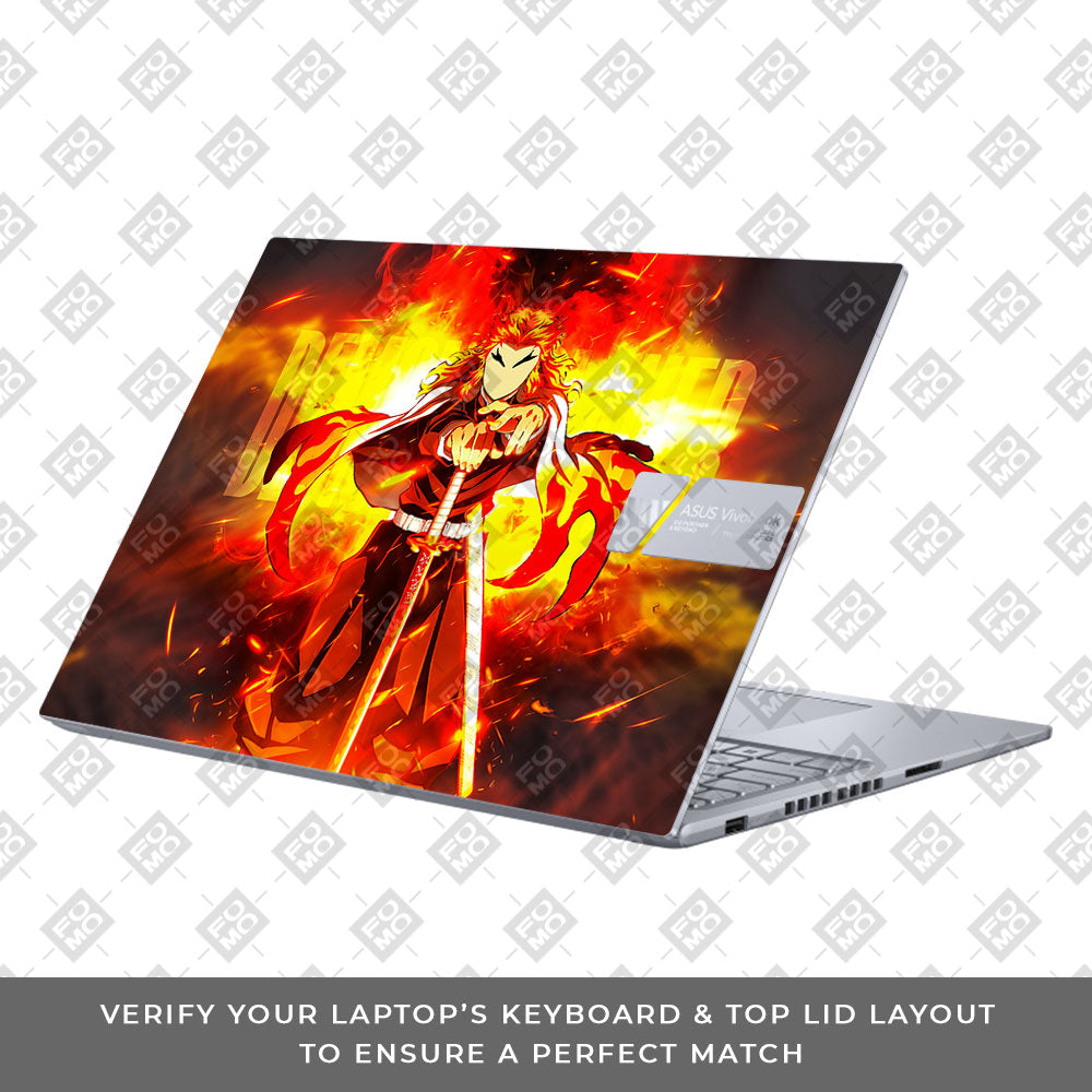 Flame Hashira Rengoku Asus VivoBook 16X K3605 Laptop Skin