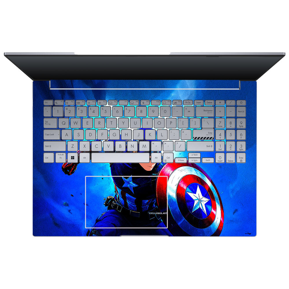 Shield of Justice Captain America Asus VivoBook 16X K3605 Laptop Skin