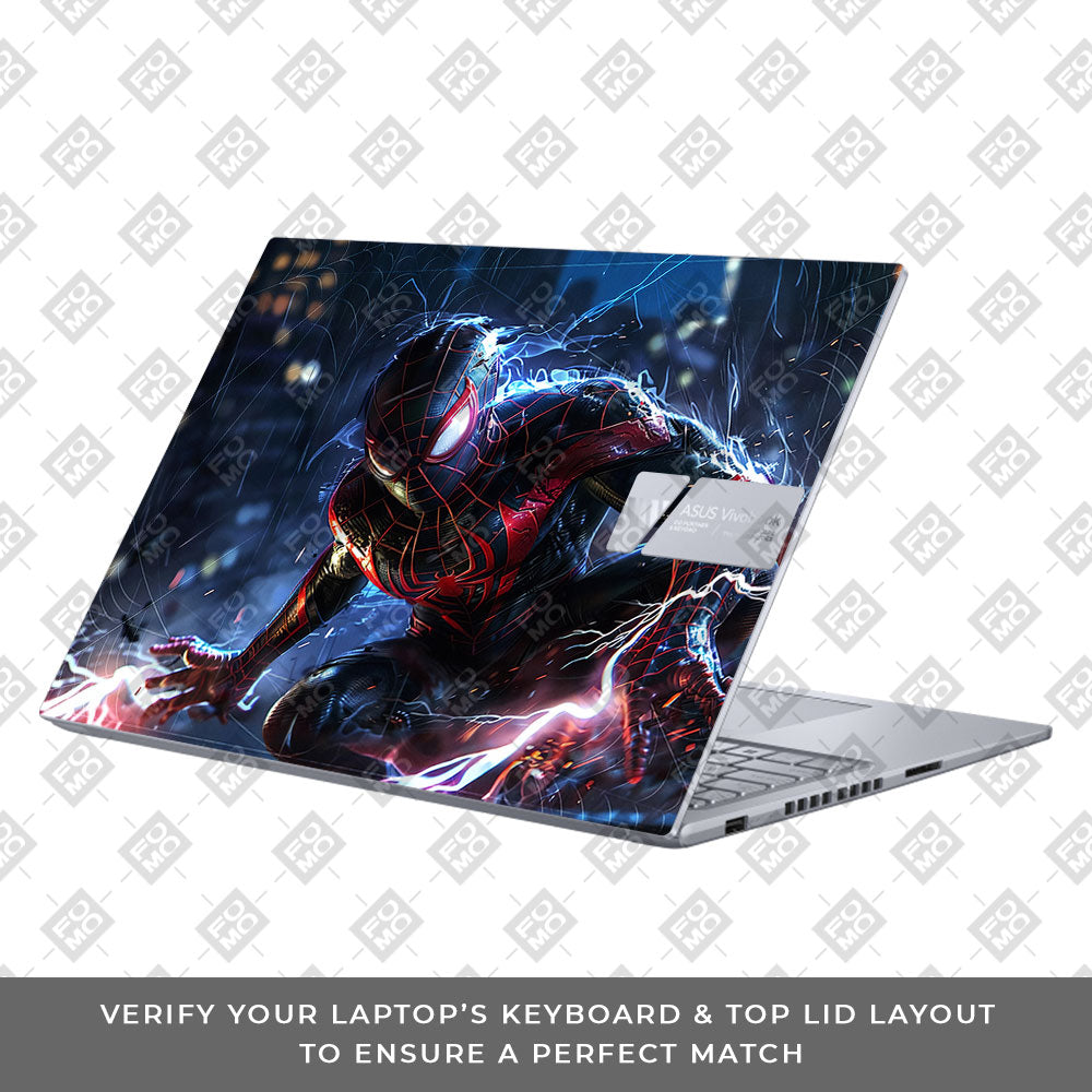 Miles Morales Shockwave Asus VivoBook 16X K3605 Laptop Skin