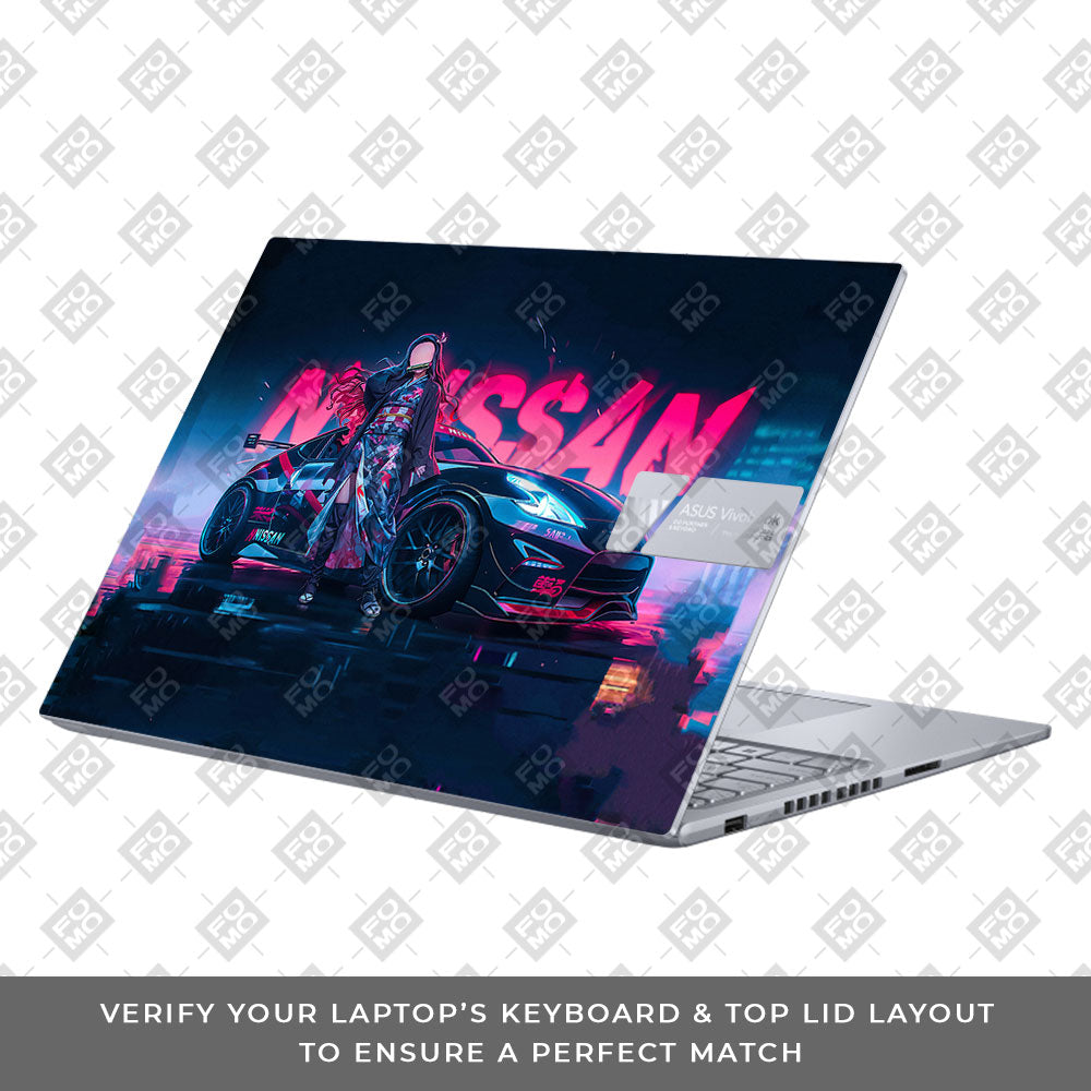 Neon Bloom Nezuko Racer Asus VivoBook 16X K3605 Laptop Skin