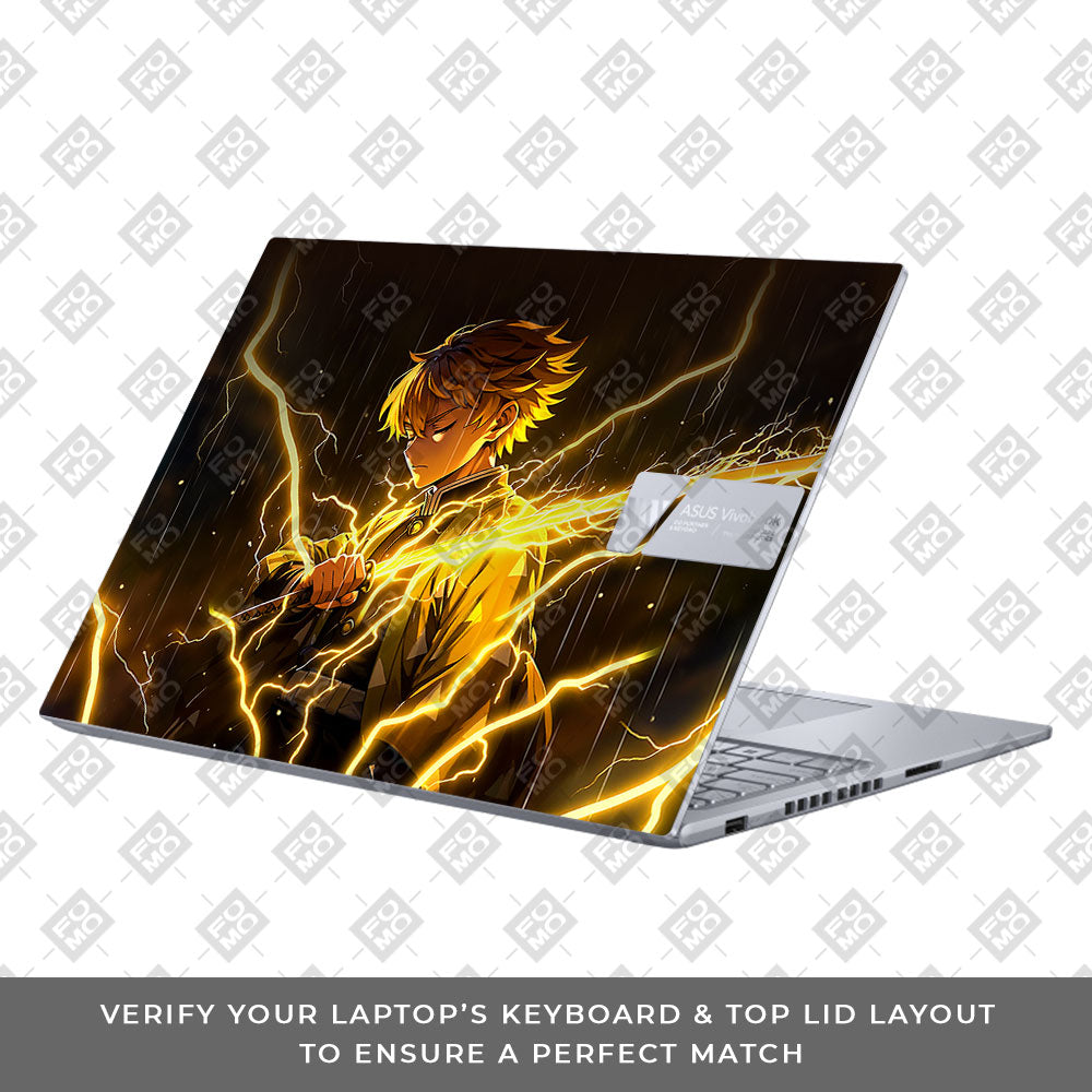Thunder Soul Lightning Zenitsu Asus VivoBook 16X K3605 Laptop Skin